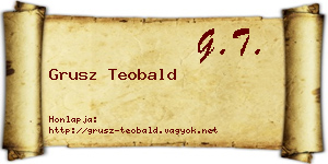 Grusz Teobald névjegykártya